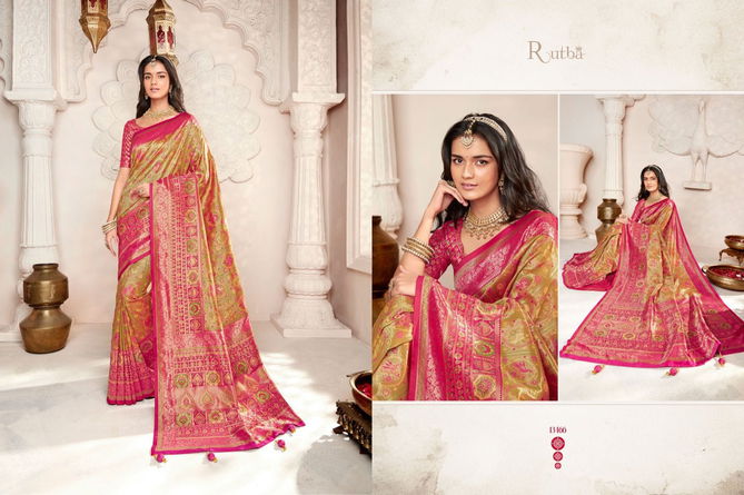 Rutba Vol 9 By Krishna Gokul Silk Wedding Sarees Catalog